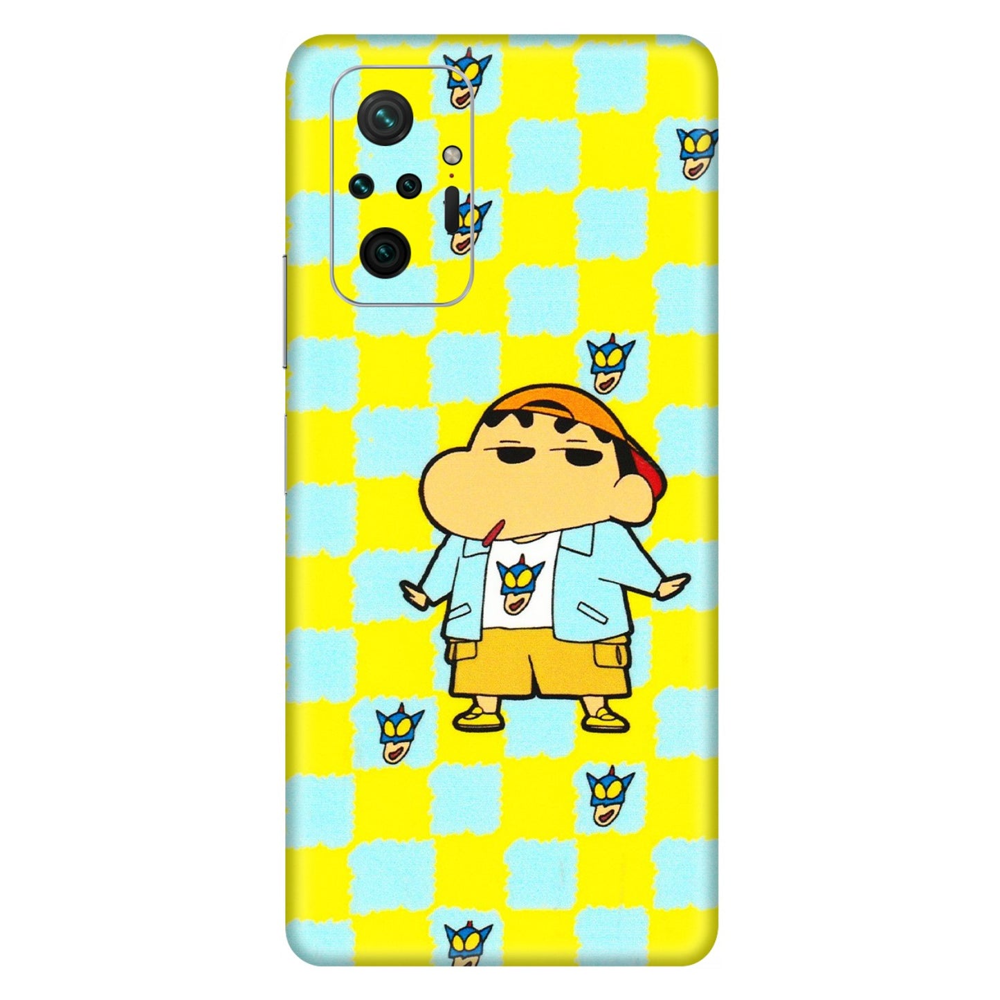 Xiaomi Redmi Phone Skins (All Models) - Yellow Blue Shinchan Cute - 3D Embossed Finish (L-221) Redmi Note 10 Pro Max
