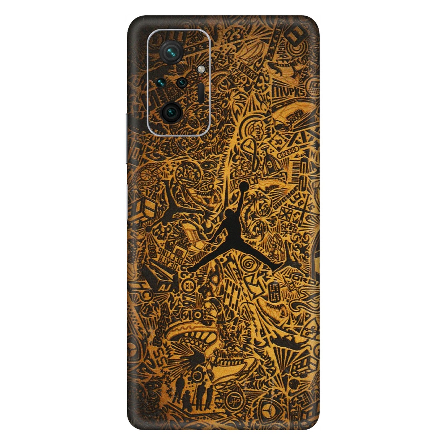 Xiaomi Redmi Phone Skins (All Models) - Premium Gold Basketball Player - 3D Embossed Finish (L-236) Redmi Note 10 Pro Max