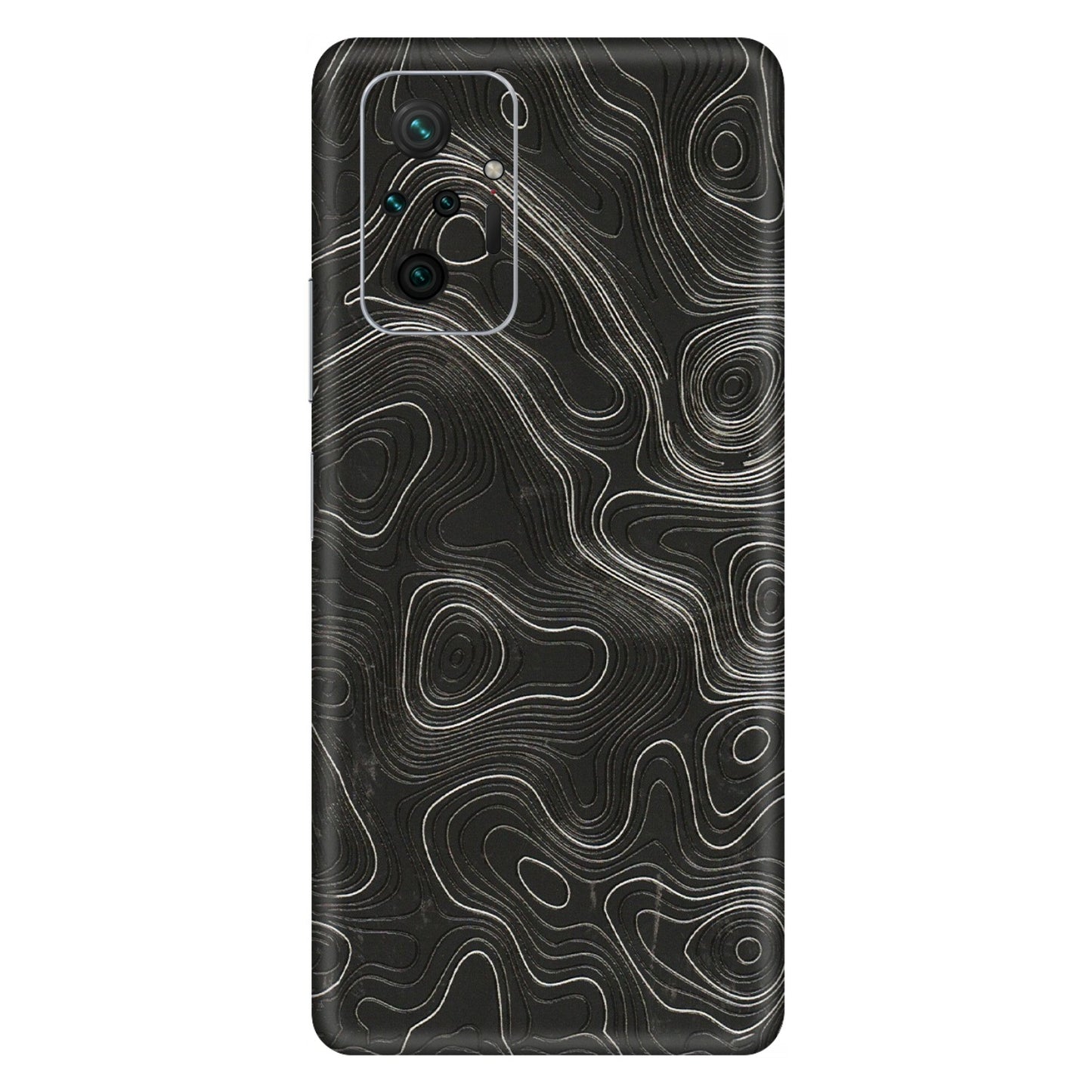 Xiaomi Redmi Phone Skins (All Models) - Abstract White Line Map - 3D Embossed Finish (L-269) Redmi Note 10 Pro Max