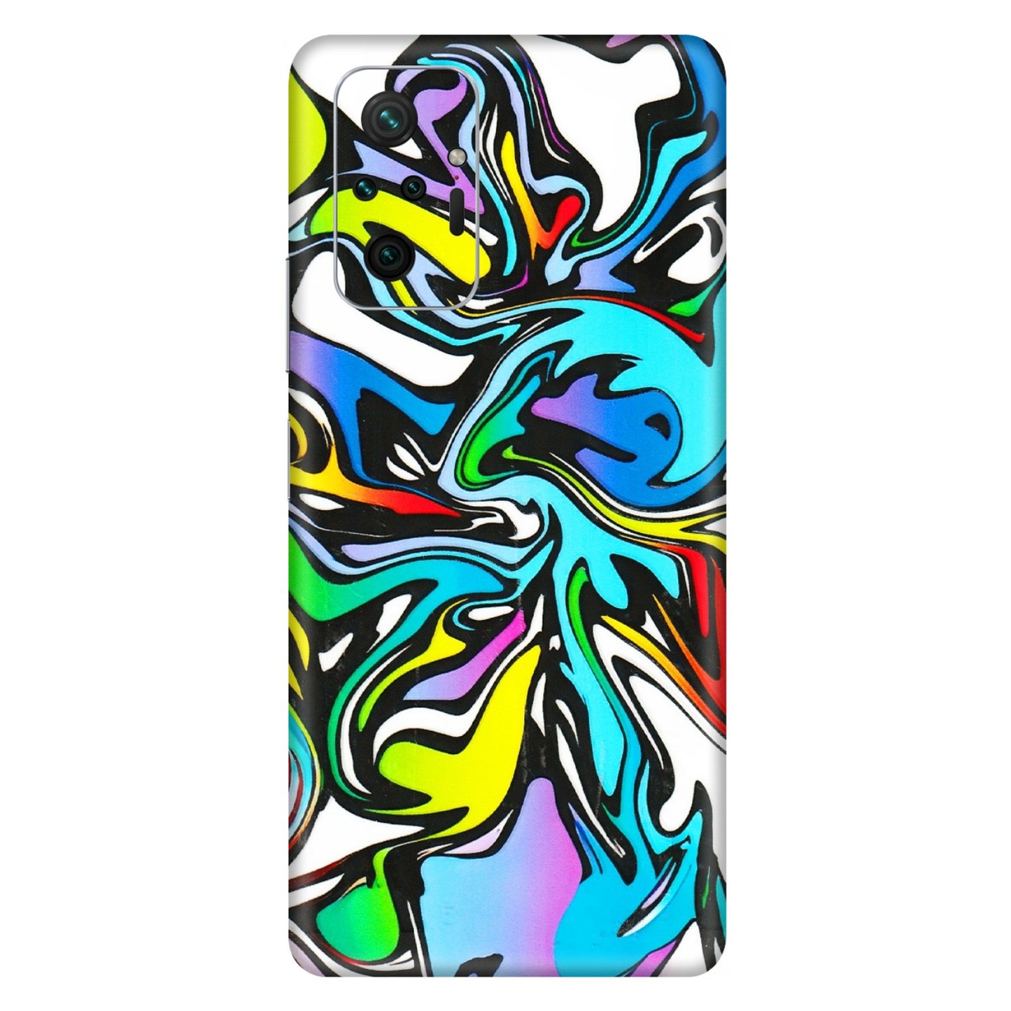 Xiaomi Redmi Phone Skins (All Models) - Abstract Colour Paints - 3D Embossed Finish (L-271) Redmi Note 10 Pro Max