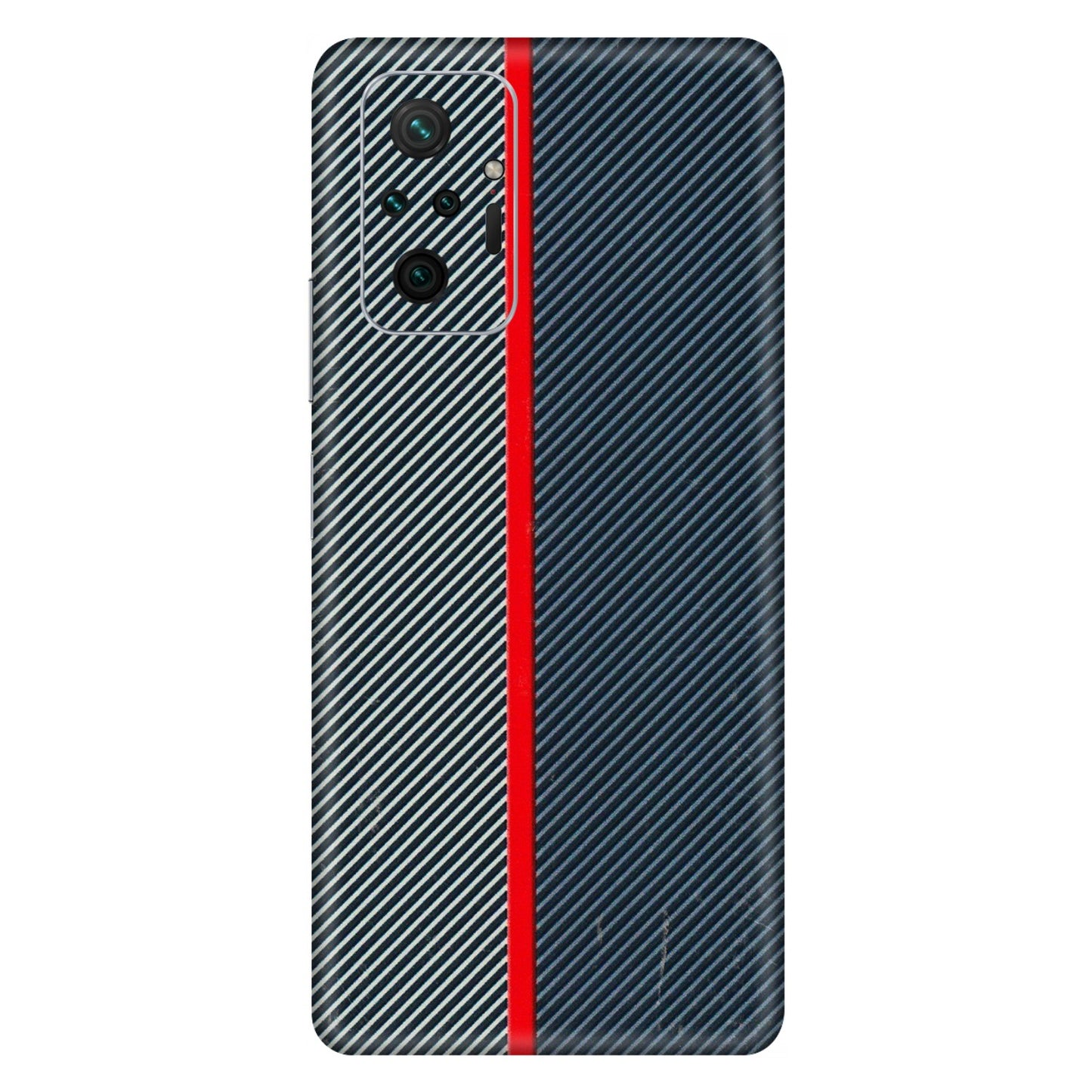 Xiaomi Redmi Phone Skins (All Models) - Blue Sober Lines - 3D Embossed Finish (L-305) Redmi Note 10 Pro Max
