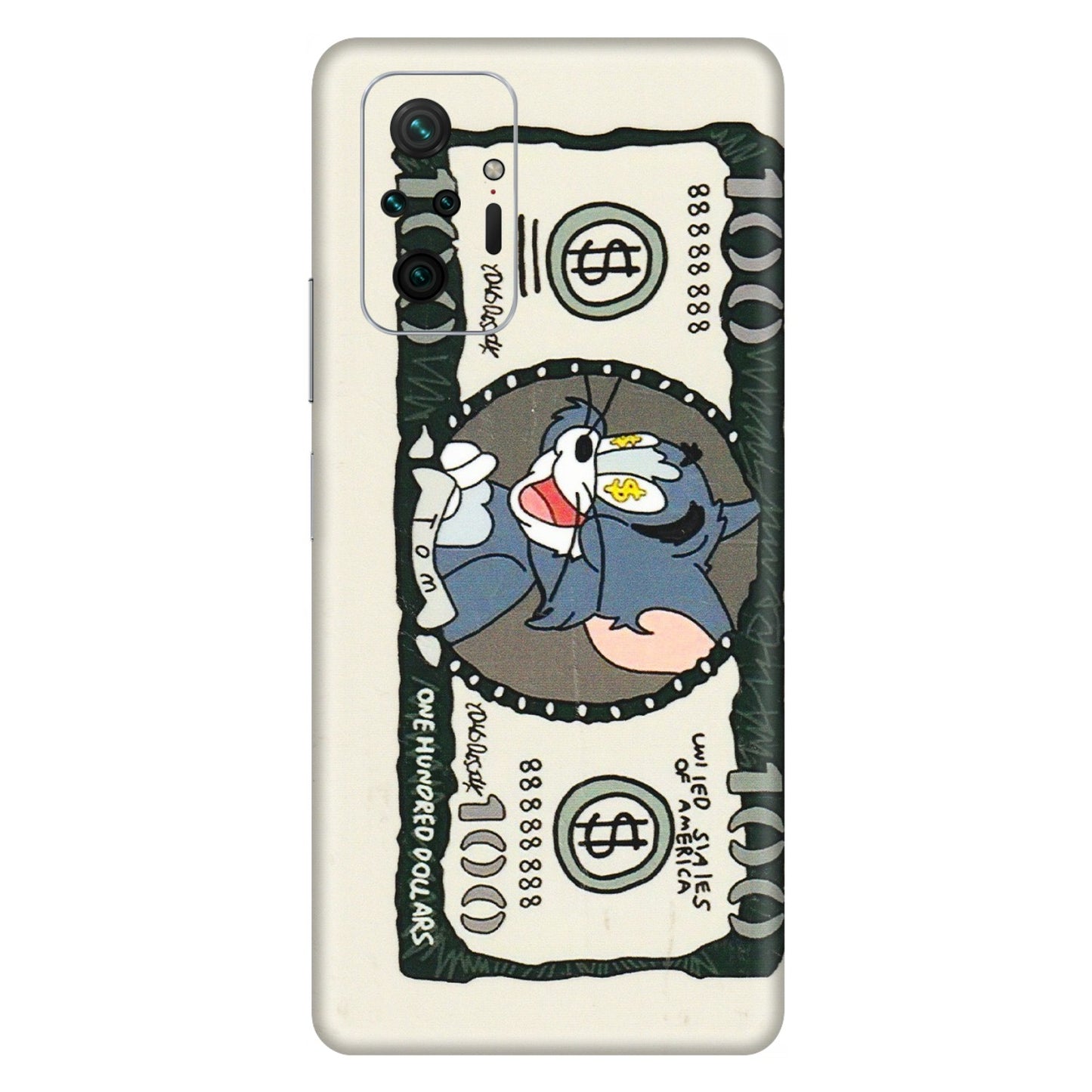Xiaomi Redmi Phone Skins (All Models) - Tom Hundred Dollar - 3D Embossed Finish (L-324) Redmi Note 10 Pro Max