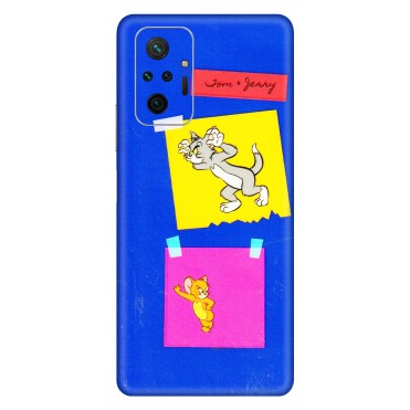 Xiaomi Redmi Phone Skins (All Models) - Tom N Jerry Sticky Notes - 3D Embossed Finish (L-88) Redmi Note 10 Pro Max