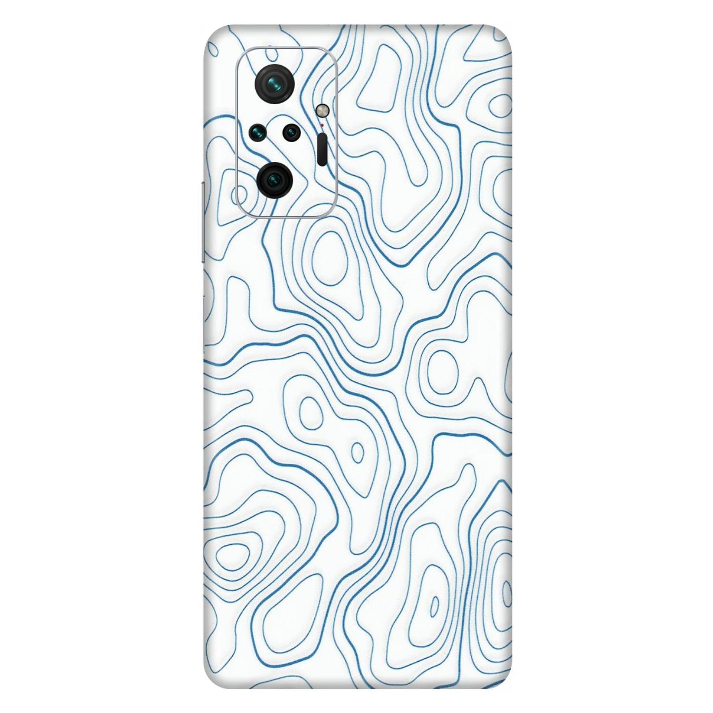 Xiaomi Redmi Phone Skins (All Models) - Blue And White Swirls - Matte Finish (M-139) Redmi Note 10 Pro Max