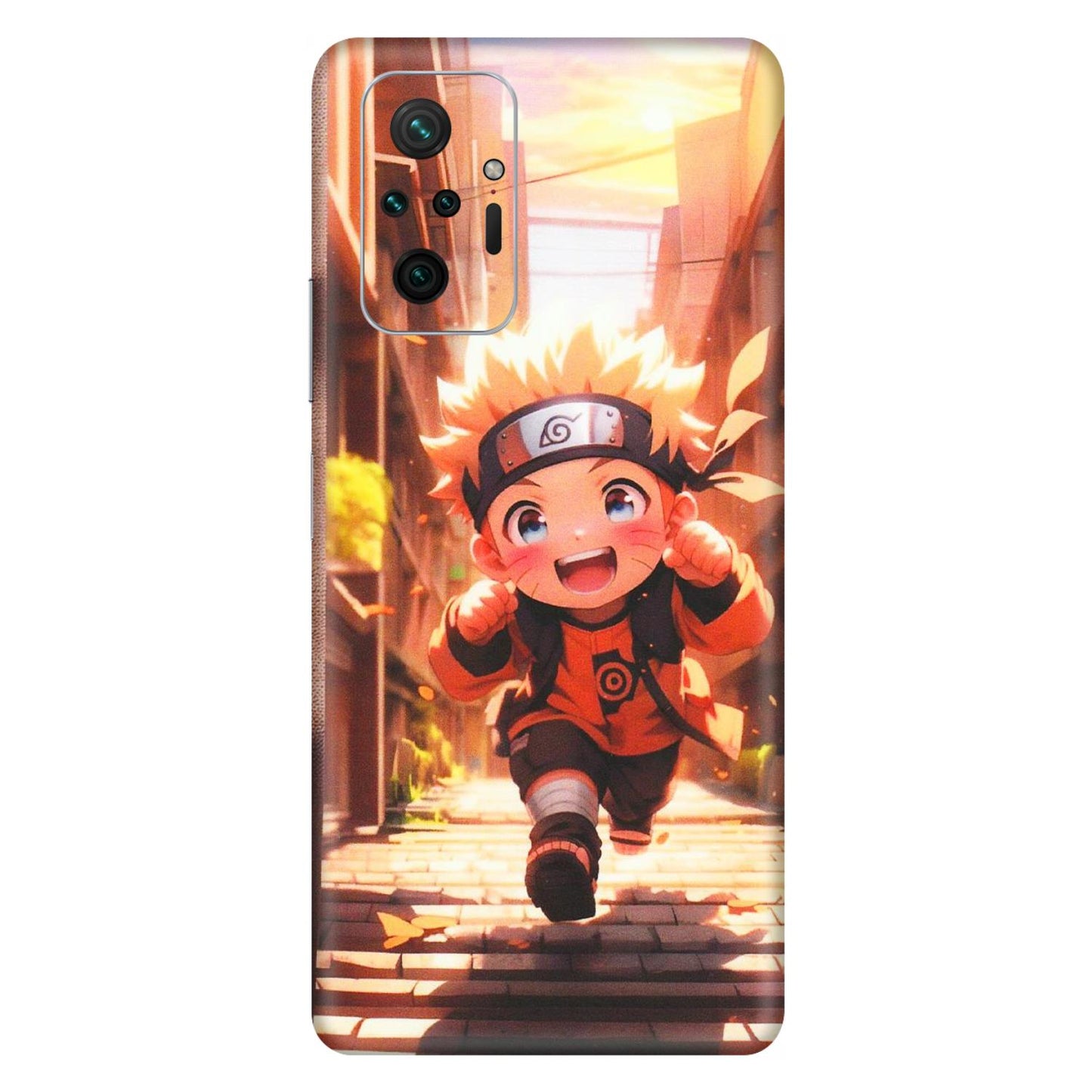 Xiaomi Redmi Phone Skins (All Models) - Naruto Cute Toon Running - Matte Finish (M-04) Redmi Note 10 Pro Max