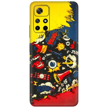 Xiaomi Redmi Phone Skins (All Models) - Pacific Doodle Art - 3D Embossed Finish (L-120) Redmi Note 11T 5G