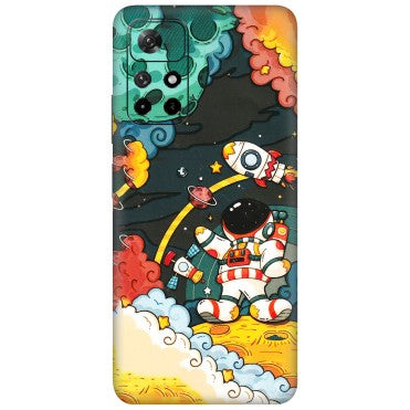 Xiaomi Redmi Phone Skins (All Models) - Astronauts & Spaceship - 3D Embossed Finish (L-145) Redmi Note 11T 5G