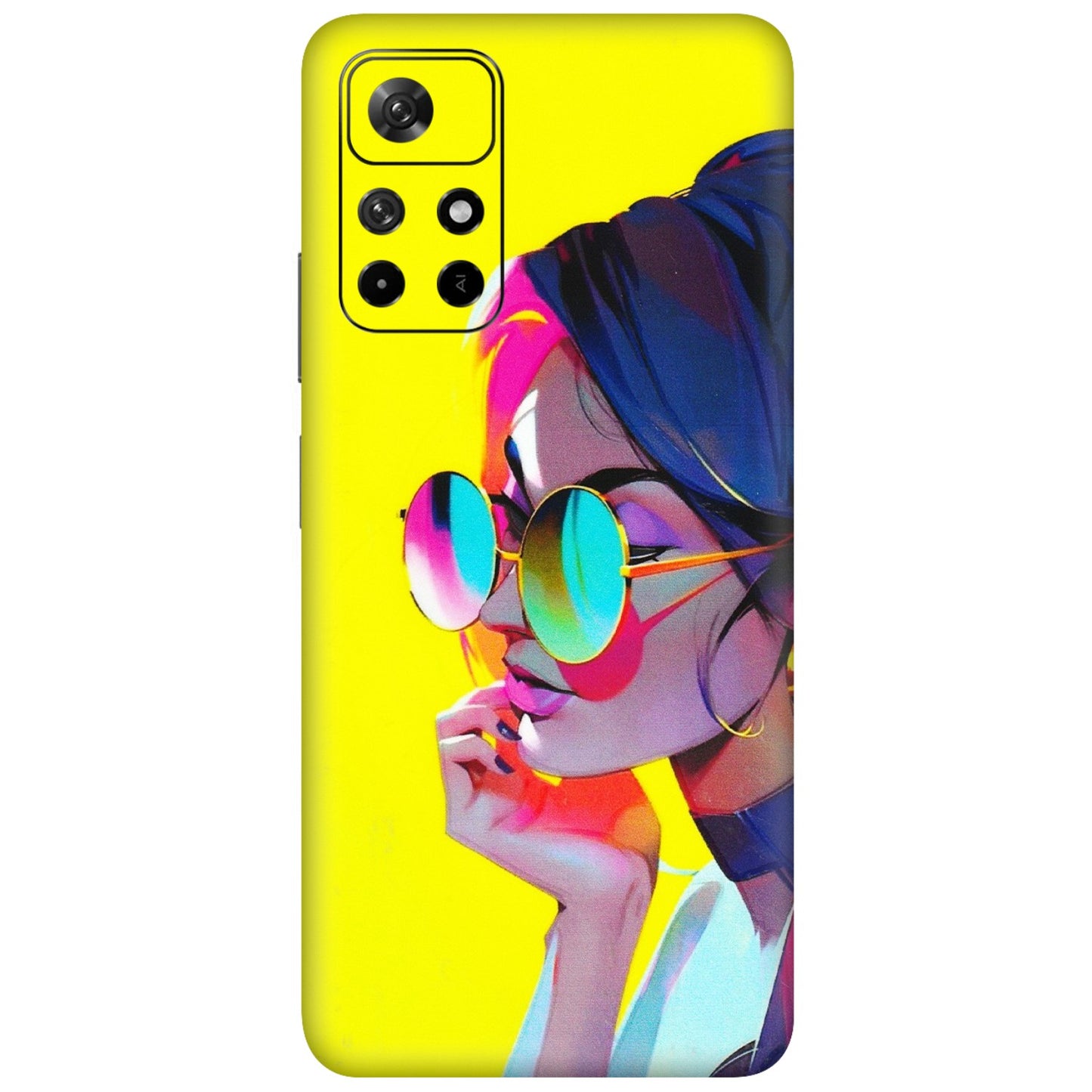 Xiaomi Redmi Phone Skins (All Models) - Bold Stylish Girl - 3D Embossed Finish (L-222) Redmi Note 11T 5G