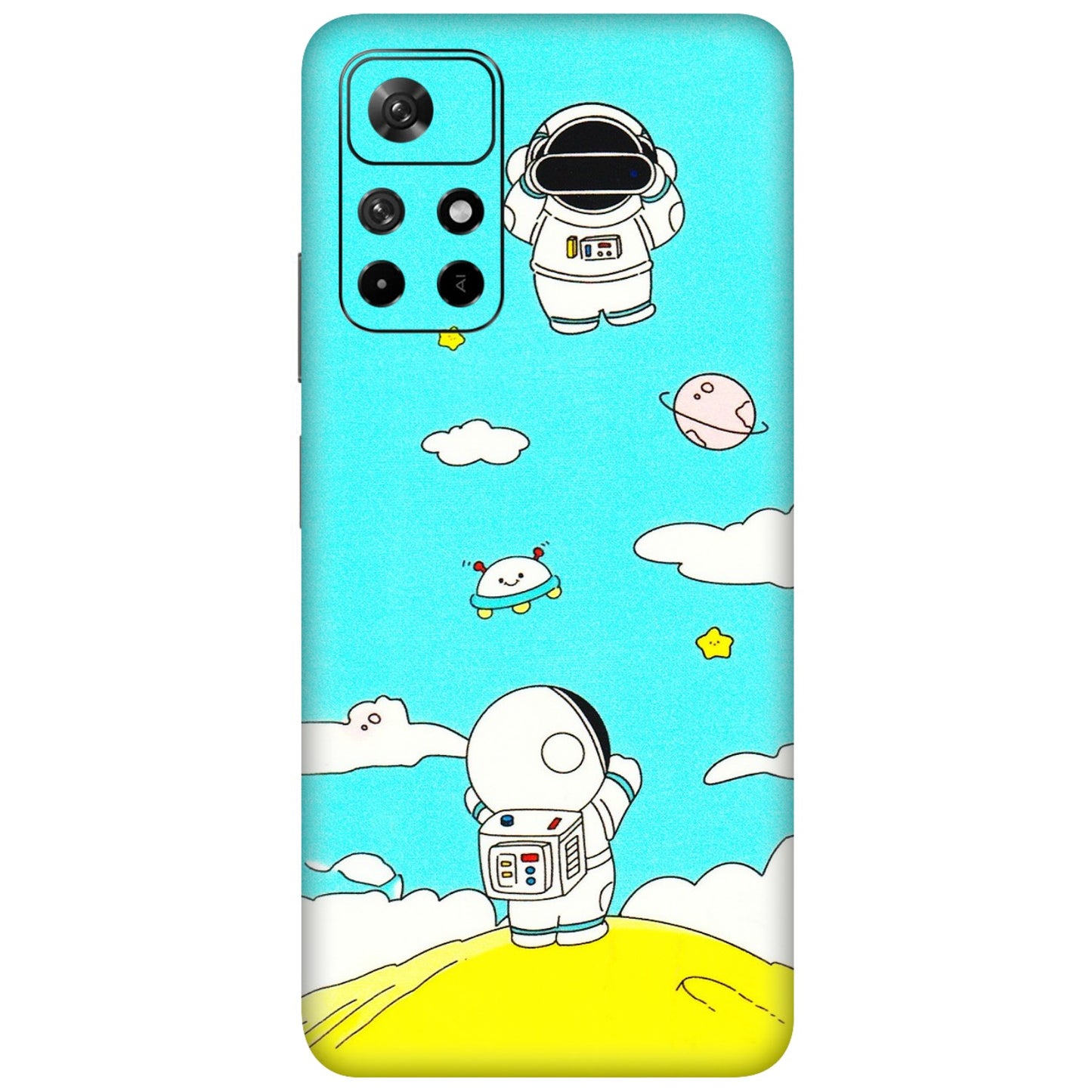 Xiaomi Redmi Phone Skins (All Models) - Blue Skies Astro Float - 3D Embossed Finish (L-230) Redmi Note 11T 5G