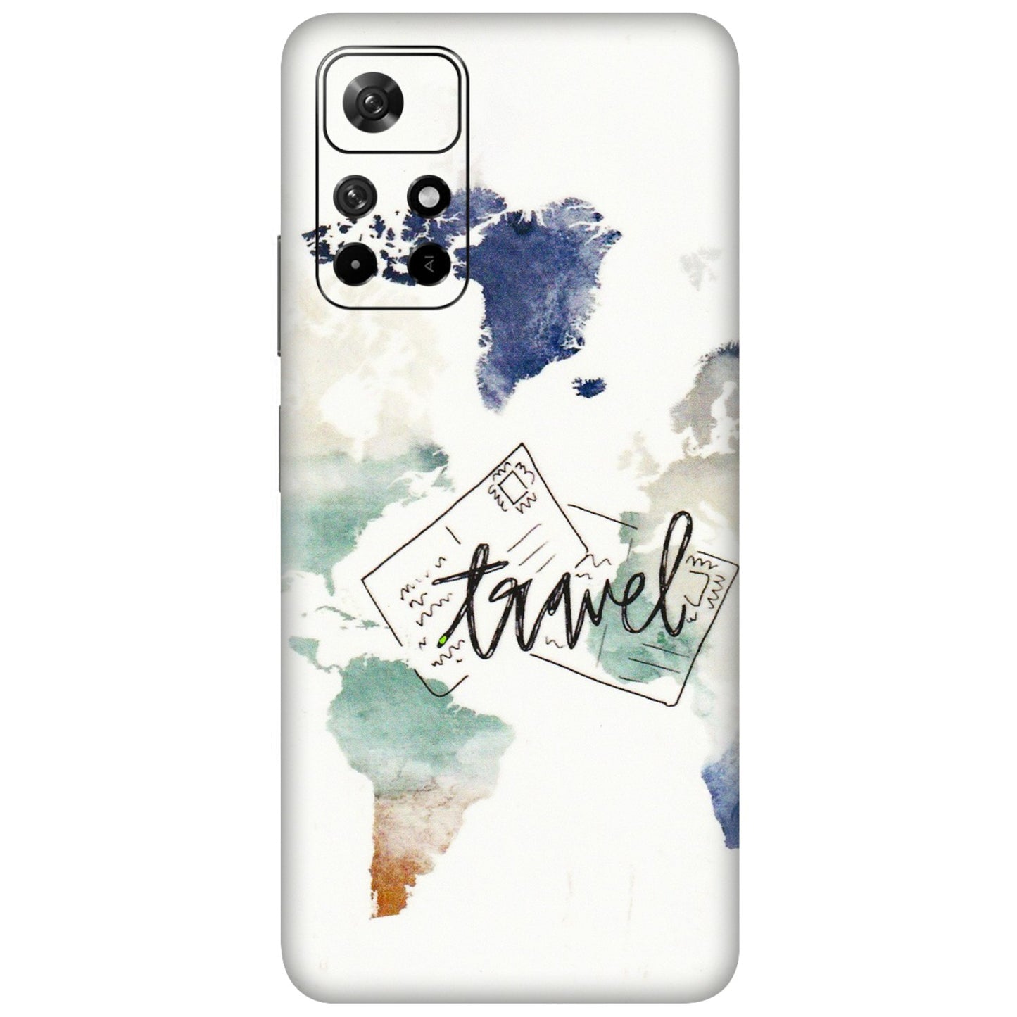 Xiaomi Redmi Phone Skins (All Models) - Travel The World - 3D Embossed Finish (L-232) Redmi Note 11T 5G