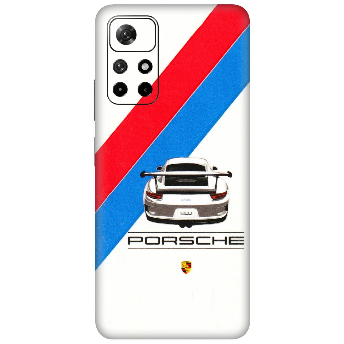 Xiaomi Redmi Phone Skins (All Models) - Porche Car Sober Logo - 3D Embossed Finish (L-248) Redmi Note 11T 5G
