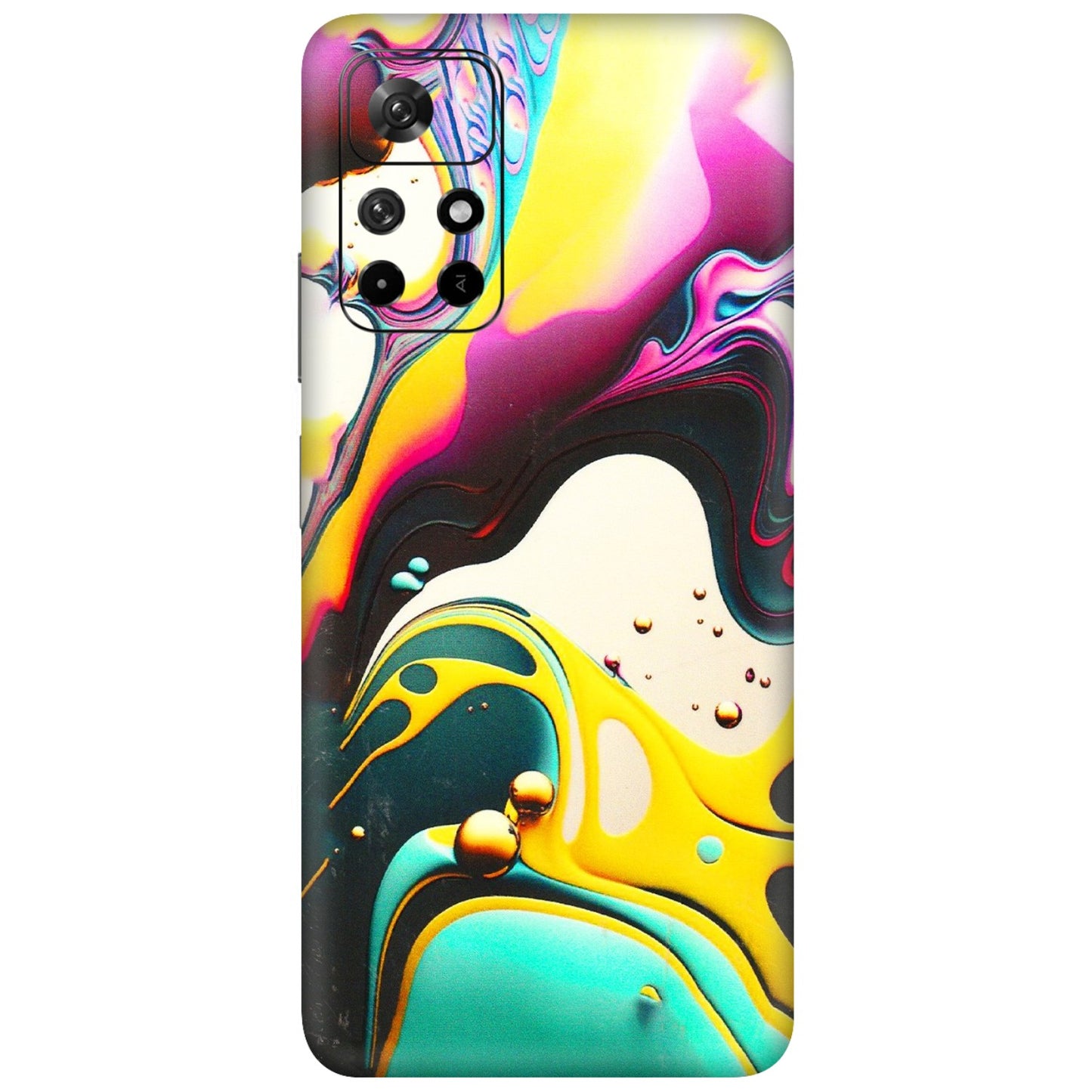 Xiaomi Redmi Phone Skins (All Models) - Multicolor Abstract pattern - 3D Embossed Finish (L-254) Redmi Note 11T 5G