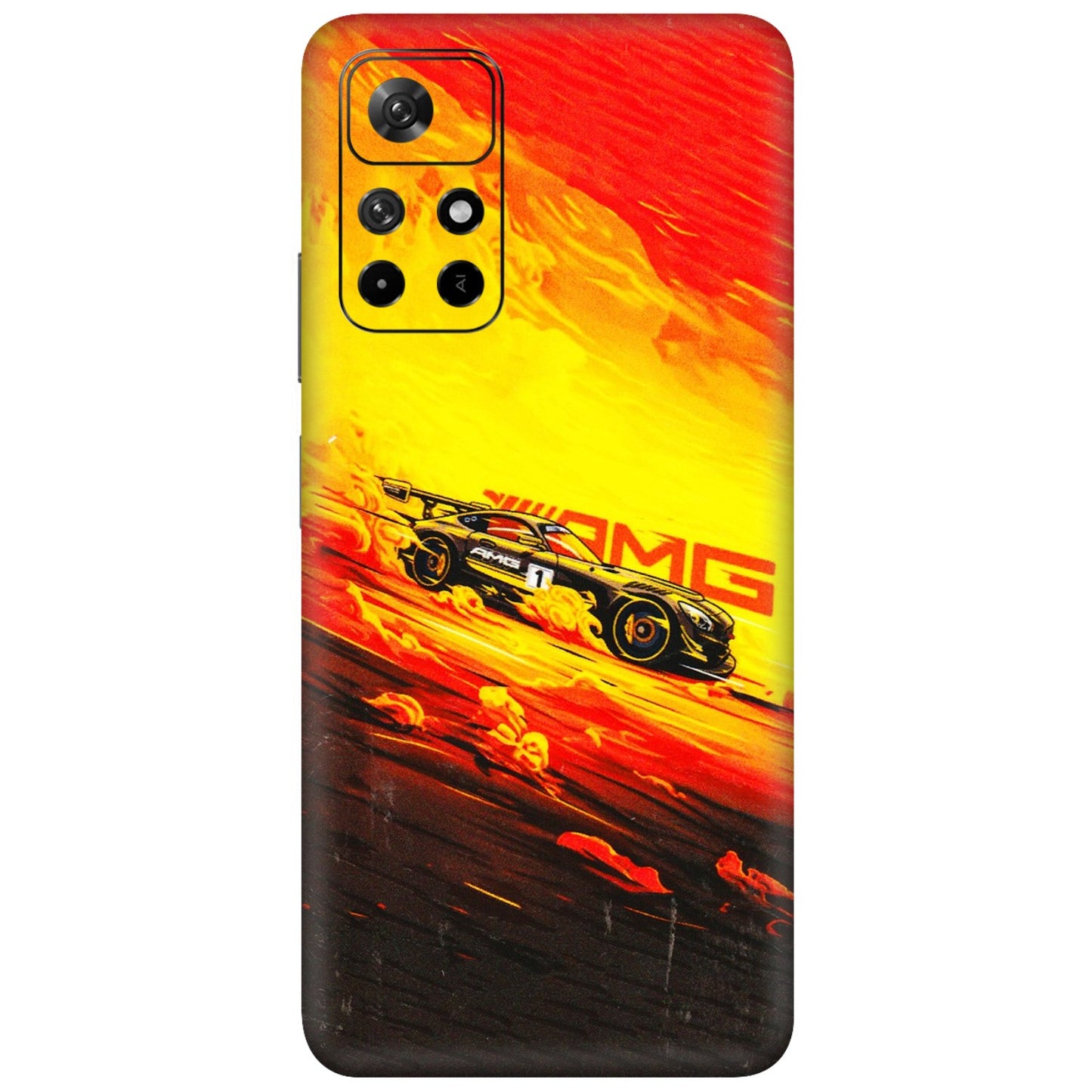 Xiaomi Redmi Phone Skins (All Models) - AMG Car Speed Cover - 3D Embossed Finish (L-256) Redmi Note 11T 5G