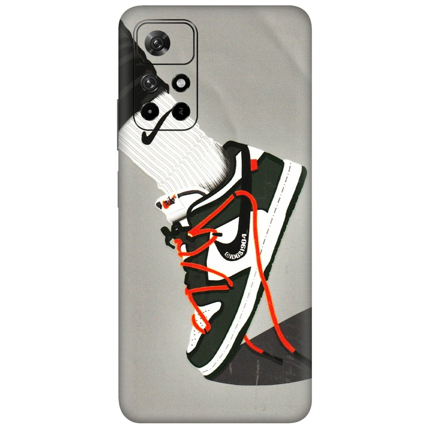 Xiaomi Redmi Phone Skins (All Models) - New Grey Sneaker - 3D Embossed Finish (L-261) Redmi Note 11T 5G