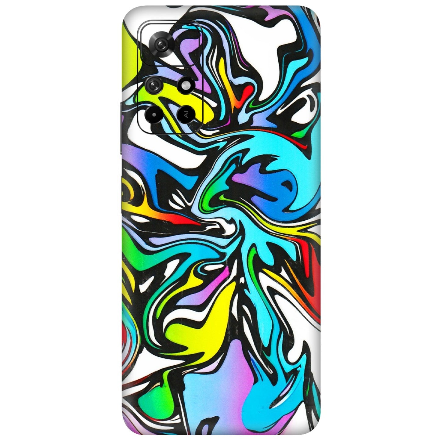 Xiaomi Redmi Phone Skins (All Models) - Abstract Colour Paints - 3D Embossed Finish (L-271) Redmi Note 11T 5G