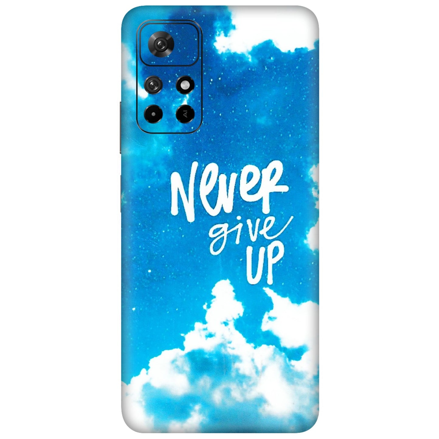 Xiaomi Redmi Phone Skins (All Models) - Never Give Up - 3D Embossed Finish (L-279) Redmi Note 11T 5G