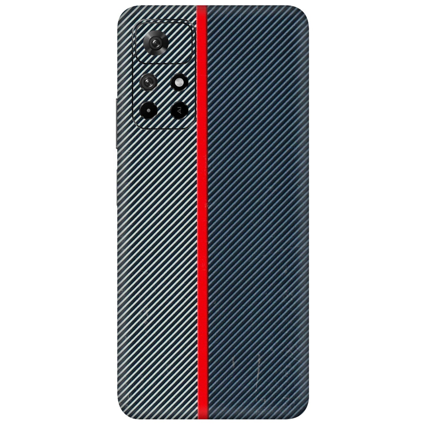 Xiaomi Redmi Phone Skins (All Models) - Blue Sober Lines - 3D Embossed Finish (L-305) Redmi Note 11T 5G