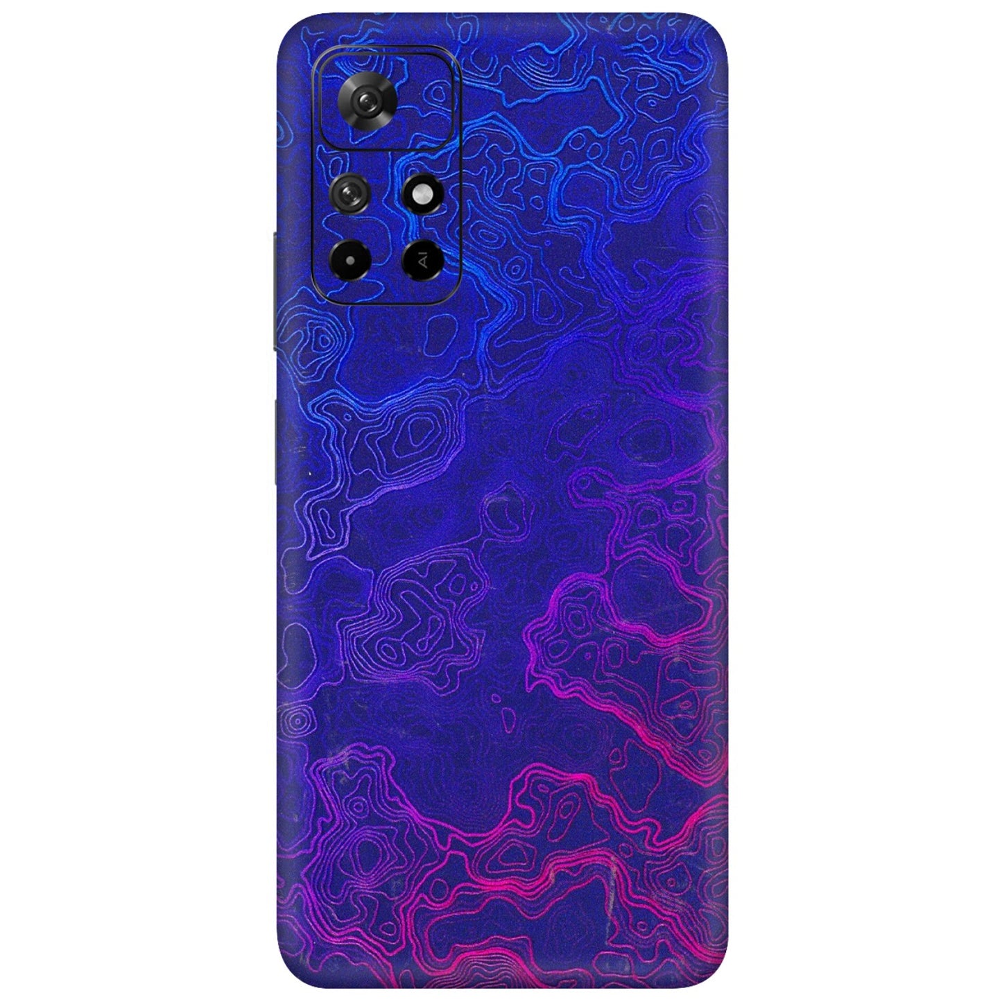 Xiaomi Redmi Phone Skins (All Models) - Purple Ripples Swirl - 3D Embossed Finish (L-314) Redmi Note 11T 5G