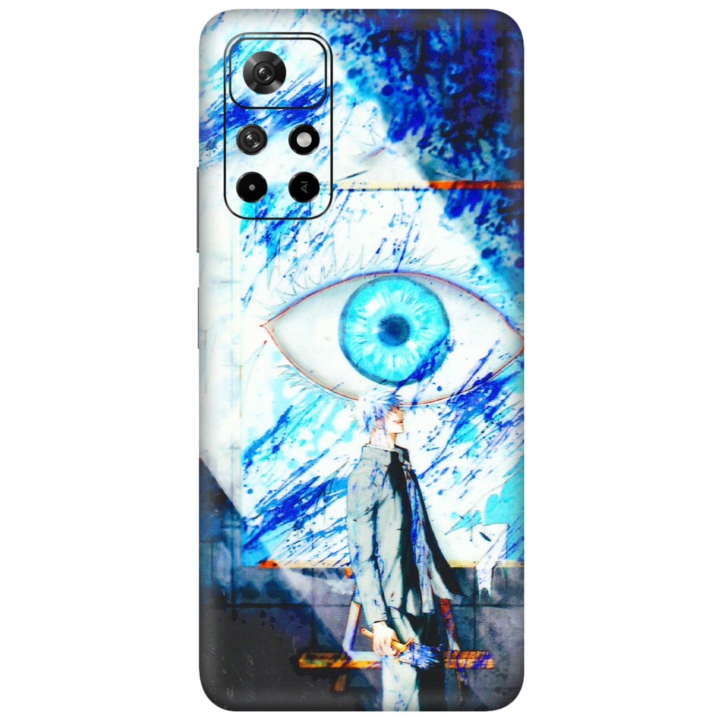Xiaomi Redmi Phone Skins (All Models) - Anime Sea Blue Eye - 3D Embossed Finish (L-318) Redmi Note 11T 5G