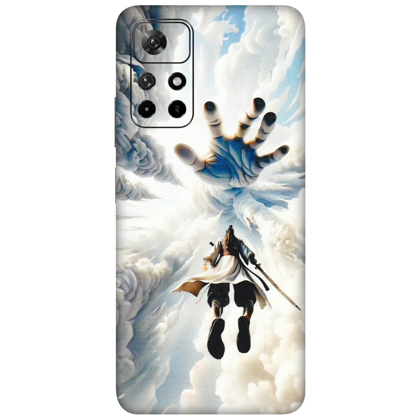 Xiaomi Redmi Phone Skins (All Models) - Big Hand With Monkey King - 3D Embossed Finish (L-323) Redmi Note 11T 5G