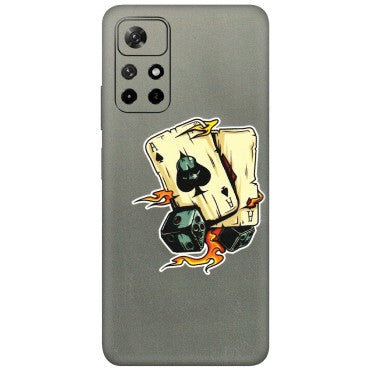 Xiaomi Redmi Phone Skins (All Models) - Grey Cards Of Ace - 3D Embossed Finish (L-77) Redmi Note 11T 5G
