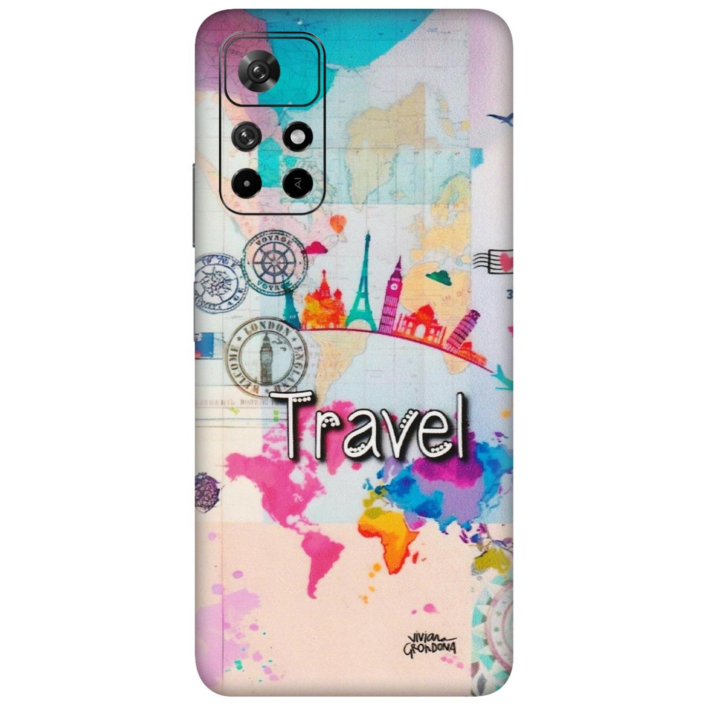 Xiaomi Redmi Phone Skins (All Models) - Travel The Wonders - Matte Finish (M-108) Redmi Note 11T 5G