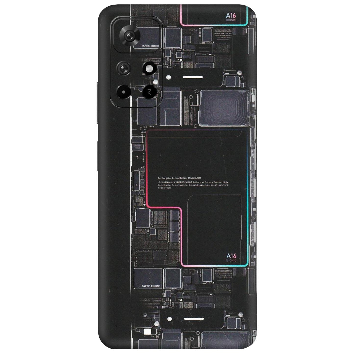 Xiaomi Redmi Phone Skins (All Models) - Motherboard Circuit Layout - Matte Finish (M-117) Redmi Note 11T 5G