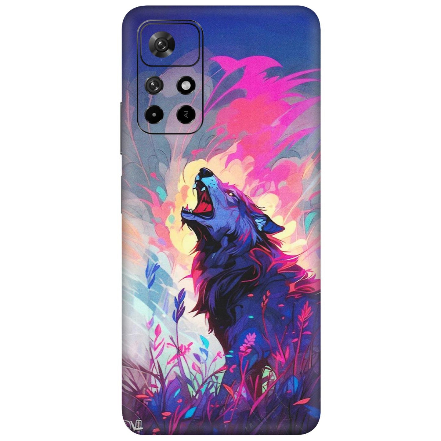 Xiaomi Redmi Phone Skins (All Models) - New Wild Wolf Abstract - Matte Finish (M-125) Redmi Note 11T 5G