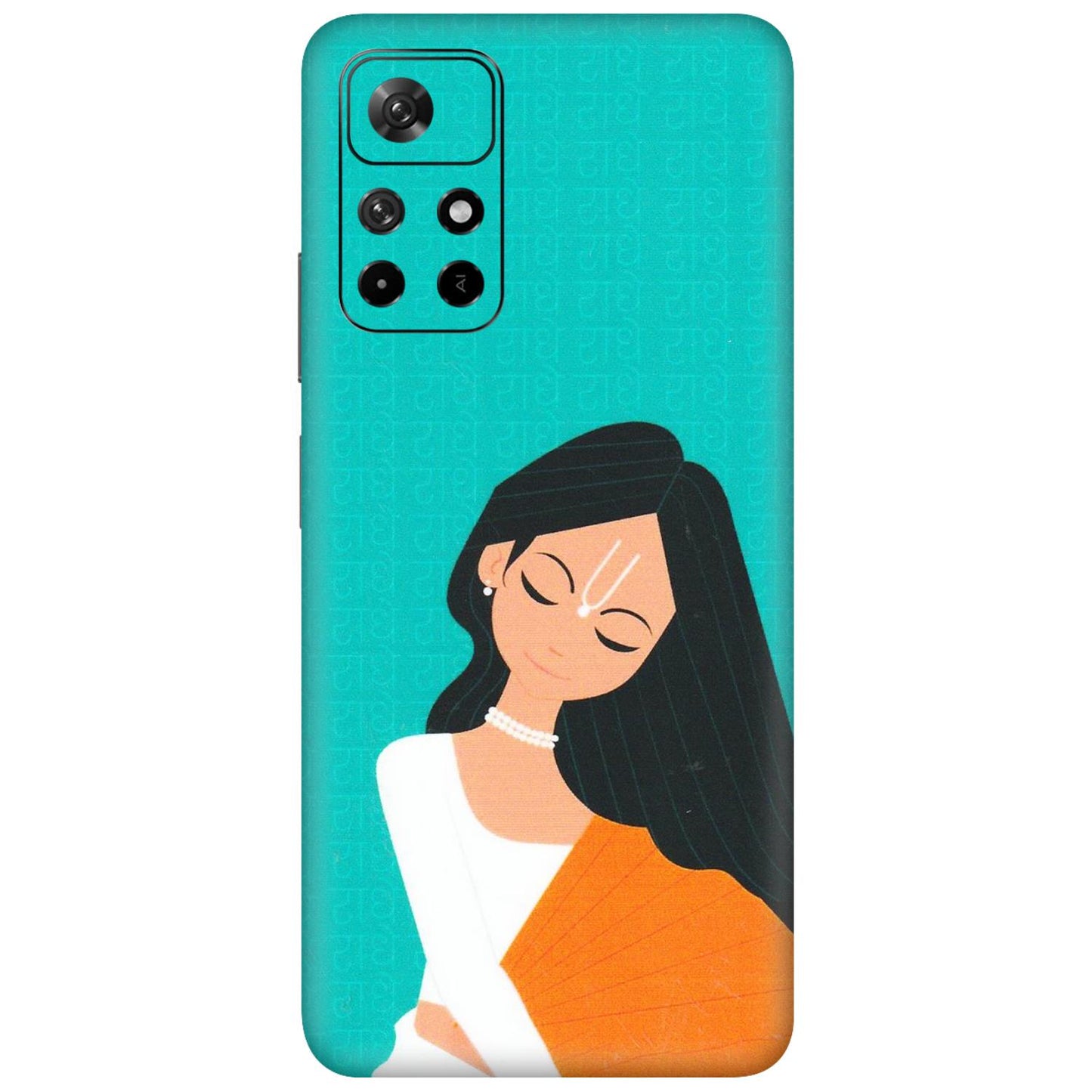 Xiaomi Redmi Phone Skins (All Models) - Radhe Radhe With Hindu Symbol - Matte Finish (M-164) Redmi Note 11T 5G