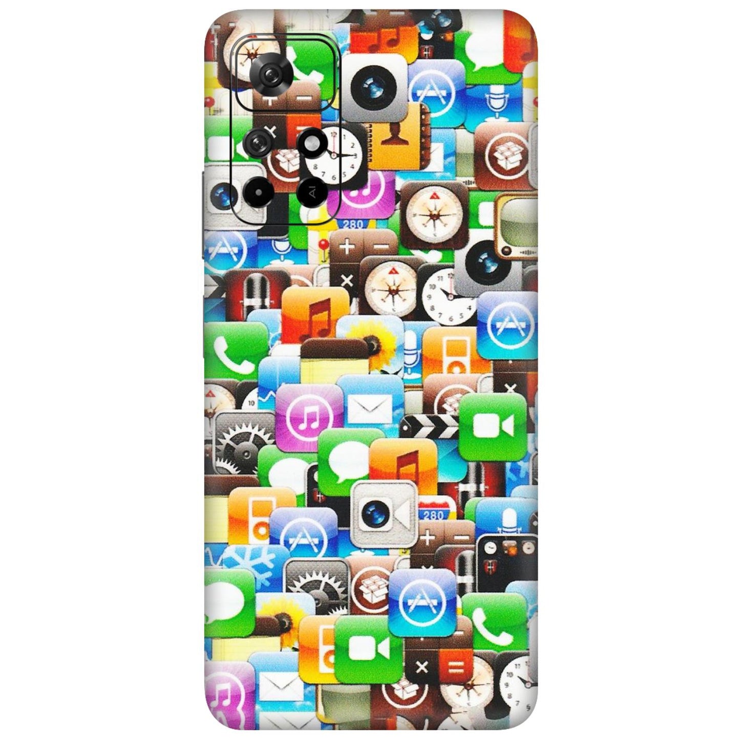 Xiaomi Redmi Phone Skins (All Models) - All Apple Icons - Matte Finish (M-93) Redmi Note 11T 5G