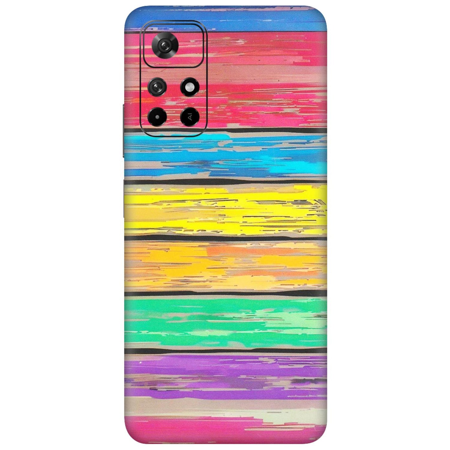 Xiaomi Redmi Phone Skins (All Models) - Multi Colour Wooden Wall - Matte Finish (M-96) Redmi Note 11T 5G