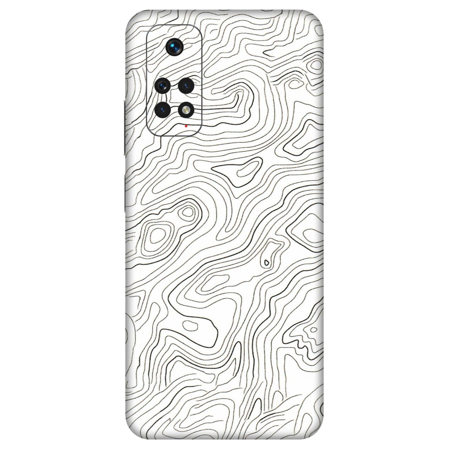 Xiaomi Redmi Phone Skins (All Models) - White Black Swirls - 3D Embossed Finish (L-219) Redmi Note 11