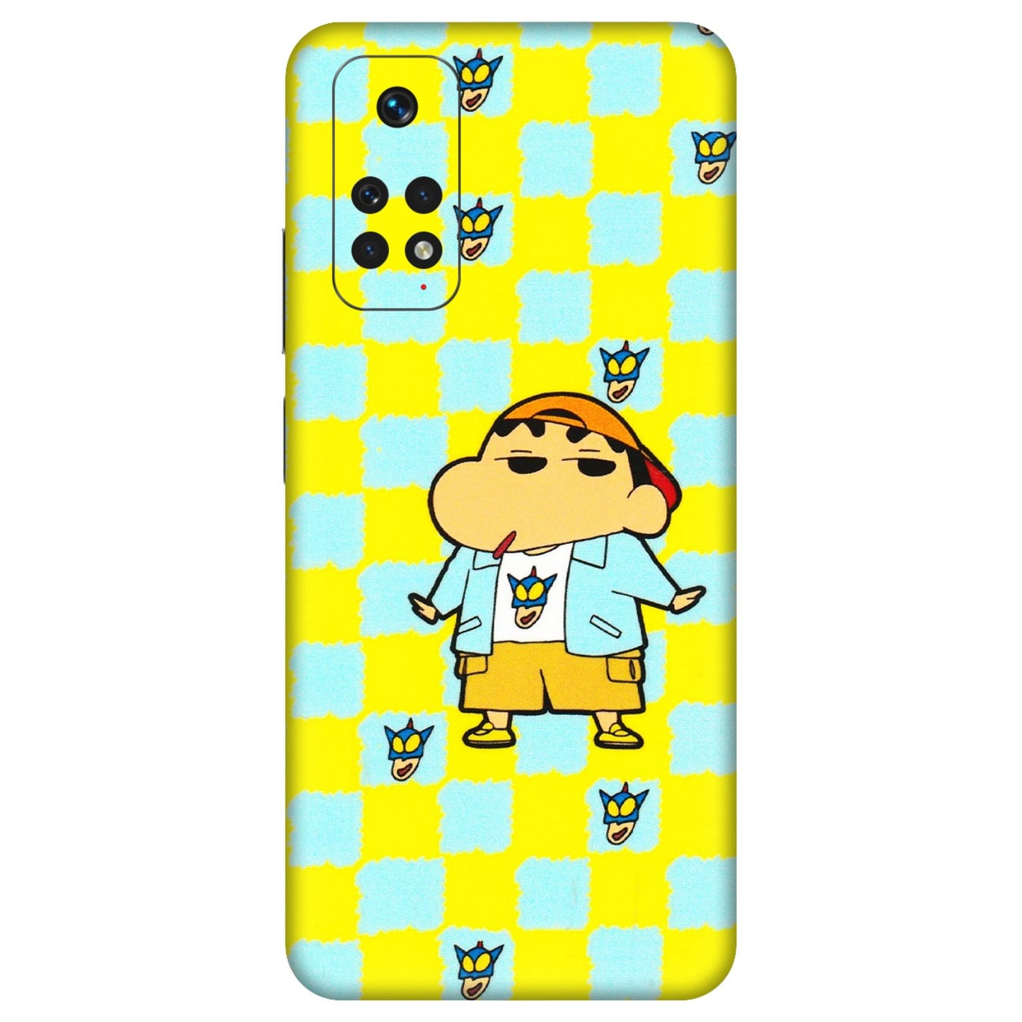 Xiaomi Redmi Phone Skins (All Models) - Yellow Blue Shinchan Cute - 3D Embossed Finish (L-221) Redmi Note 11