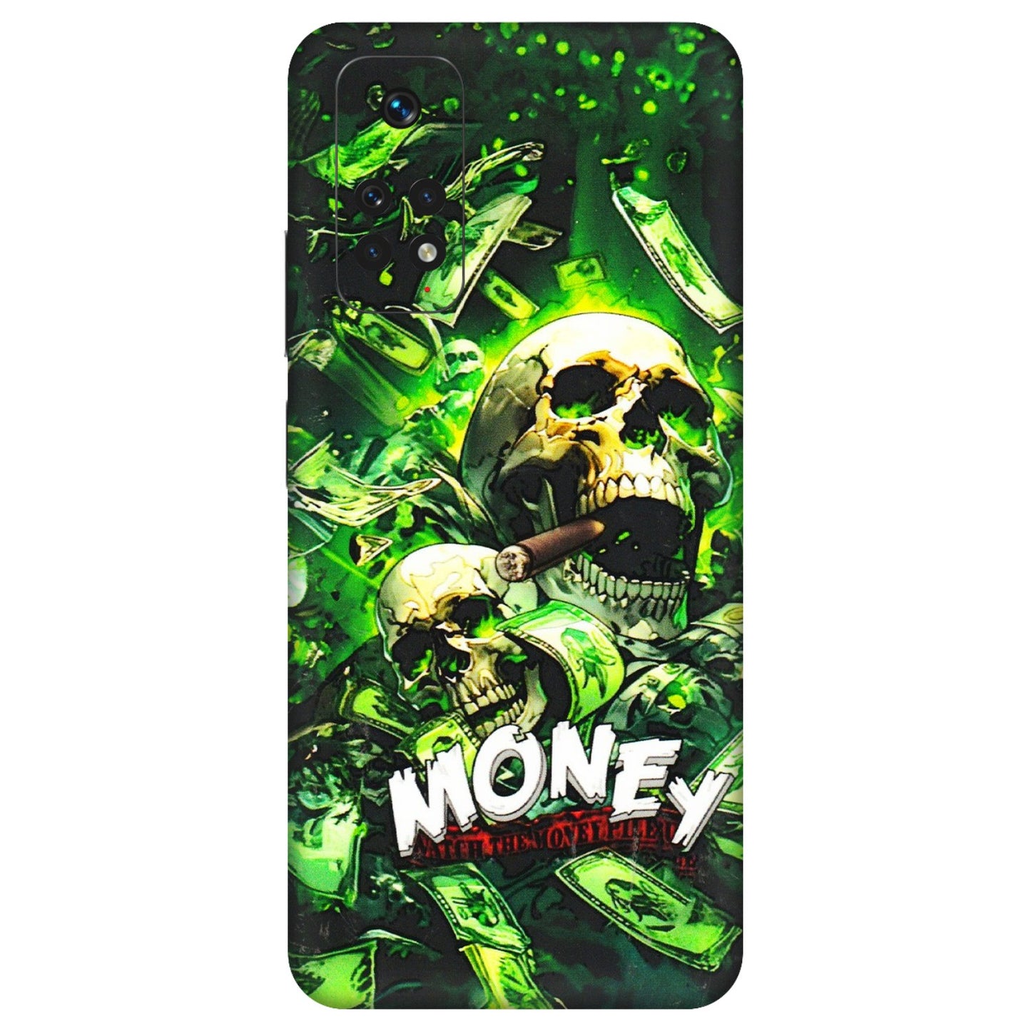 Xiaomi Redmi Phone Skins (All Models) - Skull Money - 3D Embossed Finish (L-303) Redmi Note 11