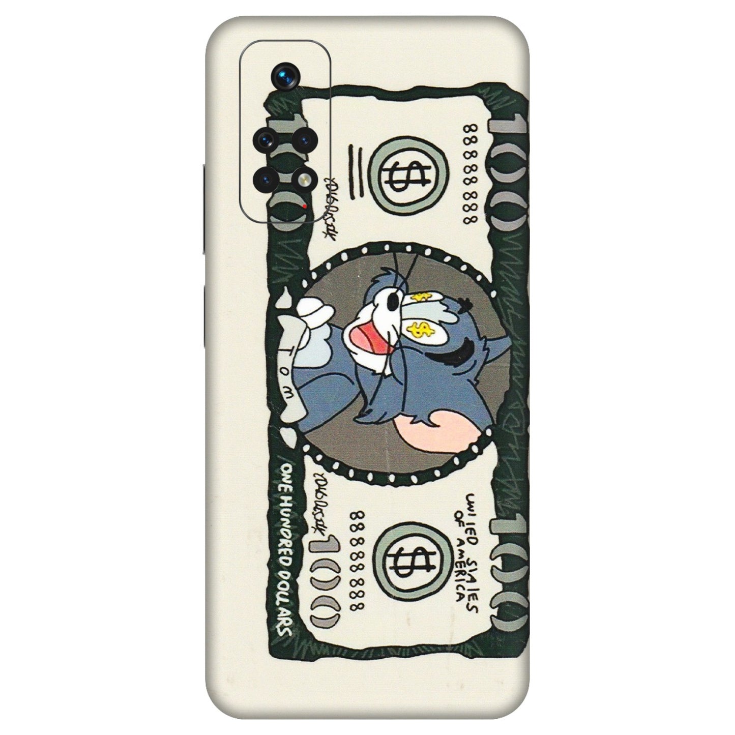 Xiaomi Redmi Phone Skins (All Models) - Tom Hundred Dollar - 3D Embossed Finish (L-324) Redmi Note 11