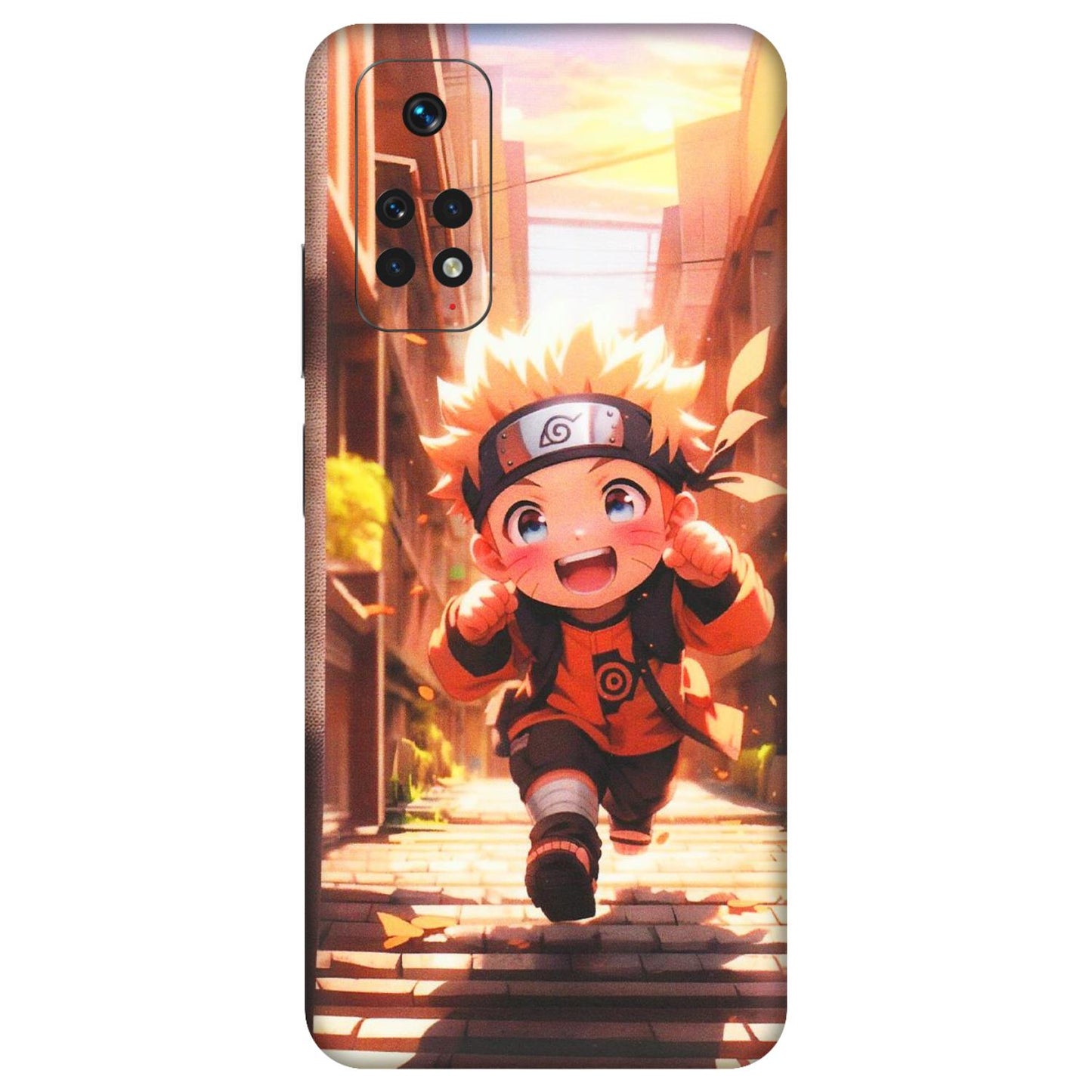 Xiaomi Redmi Phone Skins (All Models) - Naruto Cute Toon Running - Matte Finish (M-04) Redmi Note 11