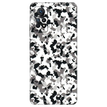 Xiaomi Redmi Phone Skins (All Models) - White Black Camouflage - 3D Embossed Finish (L-18) Redmi Note 11 Pro