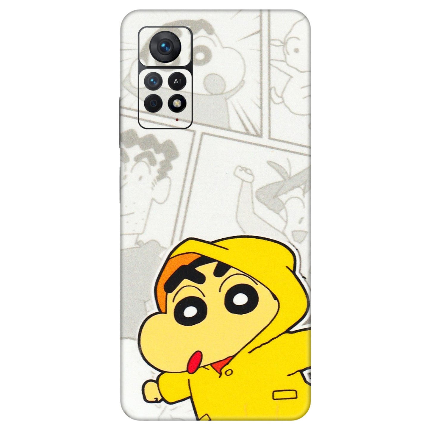 Xiaomi Redmi Phone Skins (All Models) - Yellow Shinchan Comic - 3D Embossed Finish (L-246) Redmi Note 11 Pro