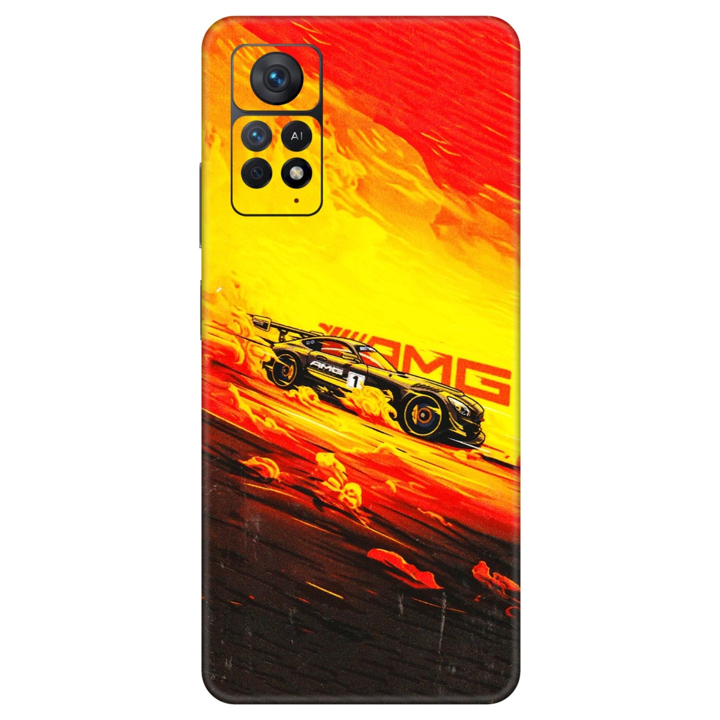 Xiaomi Redmi Phone Skins (All Models) - AMG Car Speed Cover - 3D Embossed Finish (L-256) Redmi Note 11 Pro
