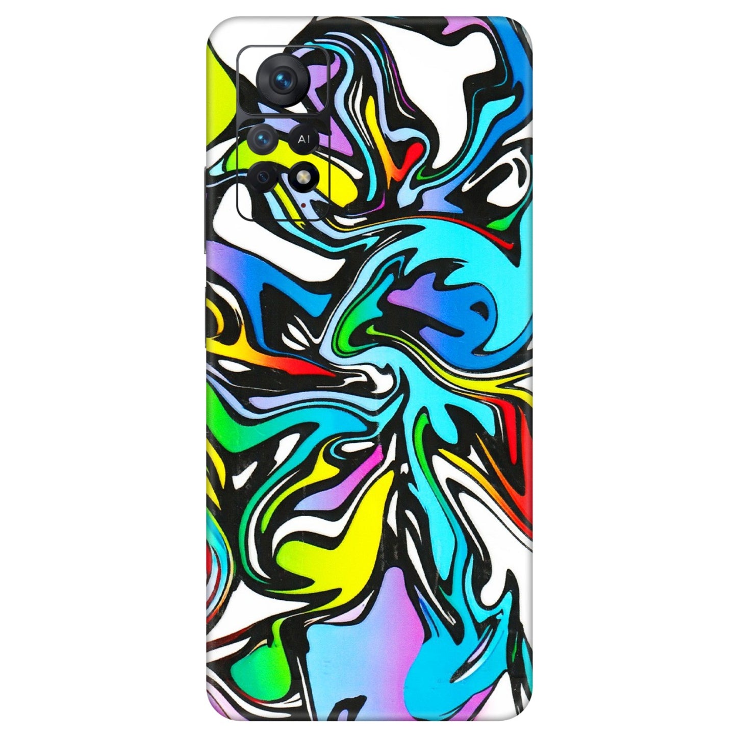 Xiaomi Redmi Phone Skins (All Models) - Abstract Colour Paints - 3D Embossed Finish (L-271) Redmi Note 11 Pro