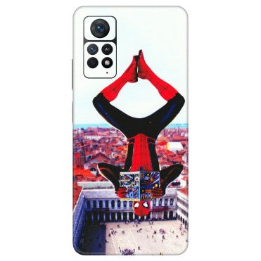 Xiaomi Redmi Phone Skins (All Models) - Spiderman Hanging - 3D Embossed Finish (L-53) Redmi Note 11 Pro
