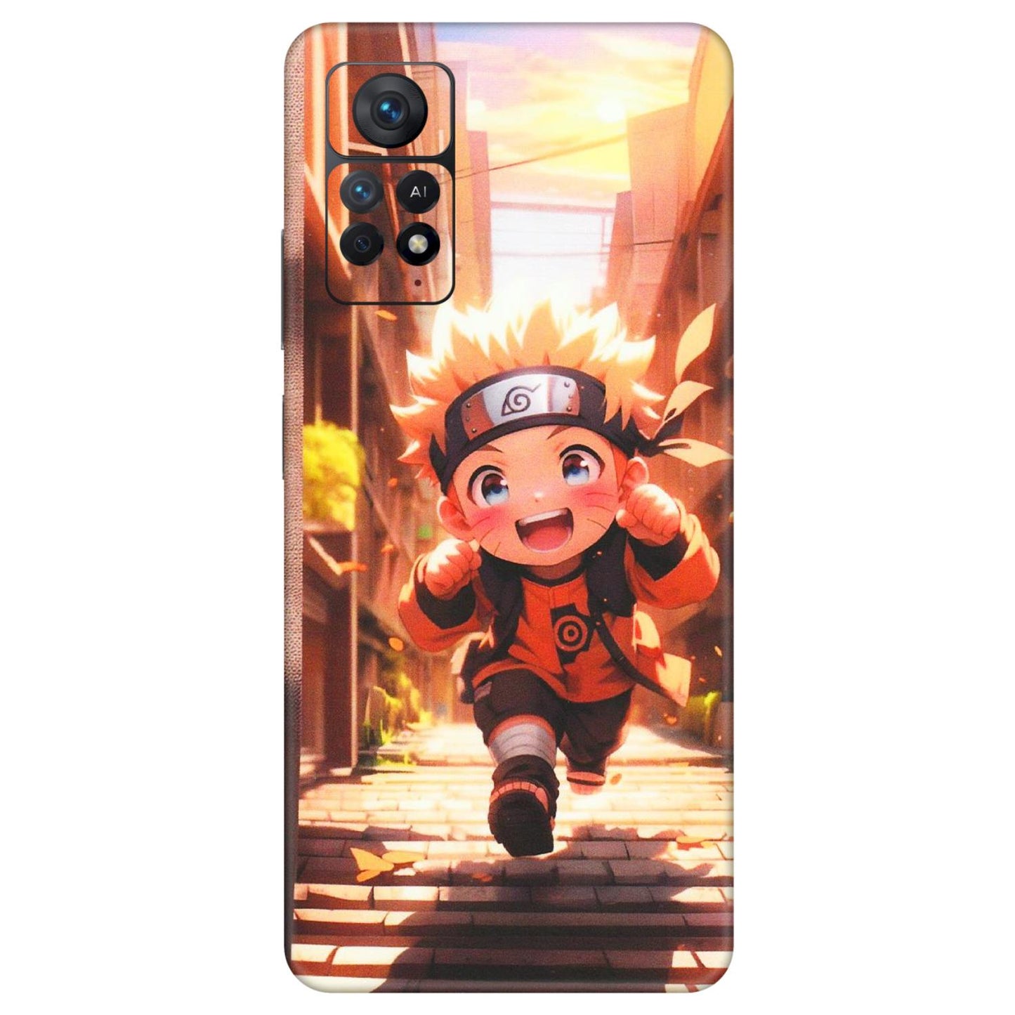 Xiaomi Redmi Phone Skins (All Models) - Naruto Cute Toon Running - Matte Finish (M-04) Redmi Note 11 Pro