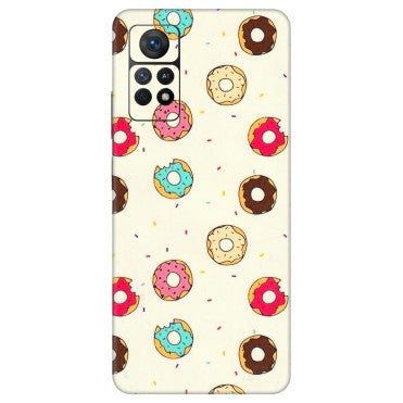Xiaomi Redmi Phone Skins (All Models) - Mini Donuts Doodle Art - 3D Embossed Finish (L-122) Redmi Note 11 Pro Plus 5G