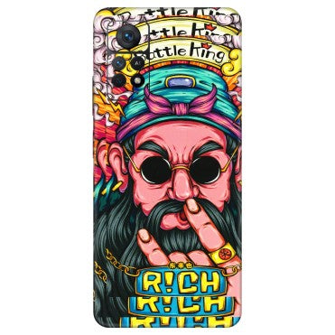 Xiaomi Redmi Phone Skins (All Models) - Battle King Dude Face - 3D Embossed Finish (L-178) Redmi Note 11 Pro Plus 5G