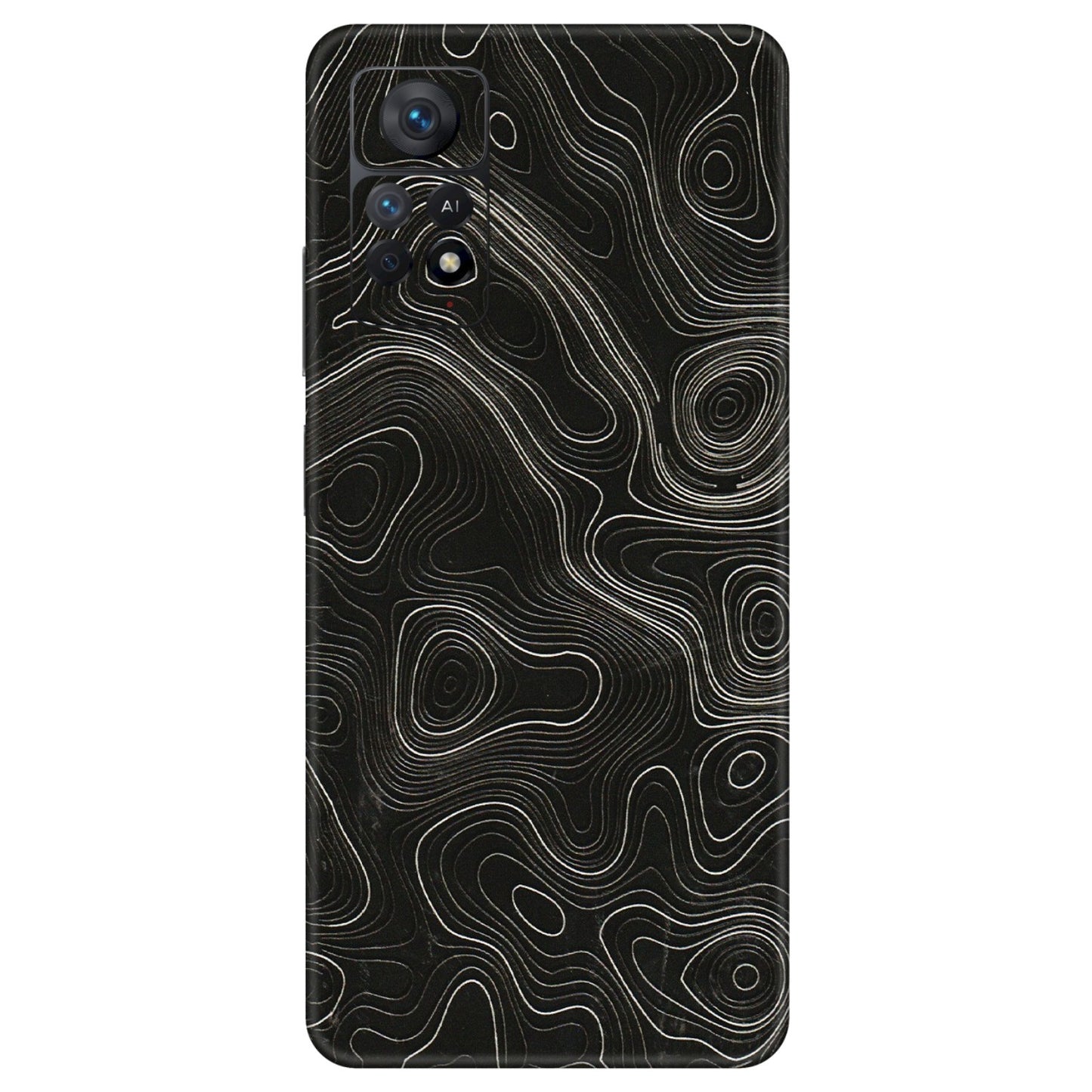 Xiaomi Redmi Phone Skins (All Models) - Black Swirl - 3D Embossed Finish (L-196) Redmi Note 11 Pro Plus 5G
