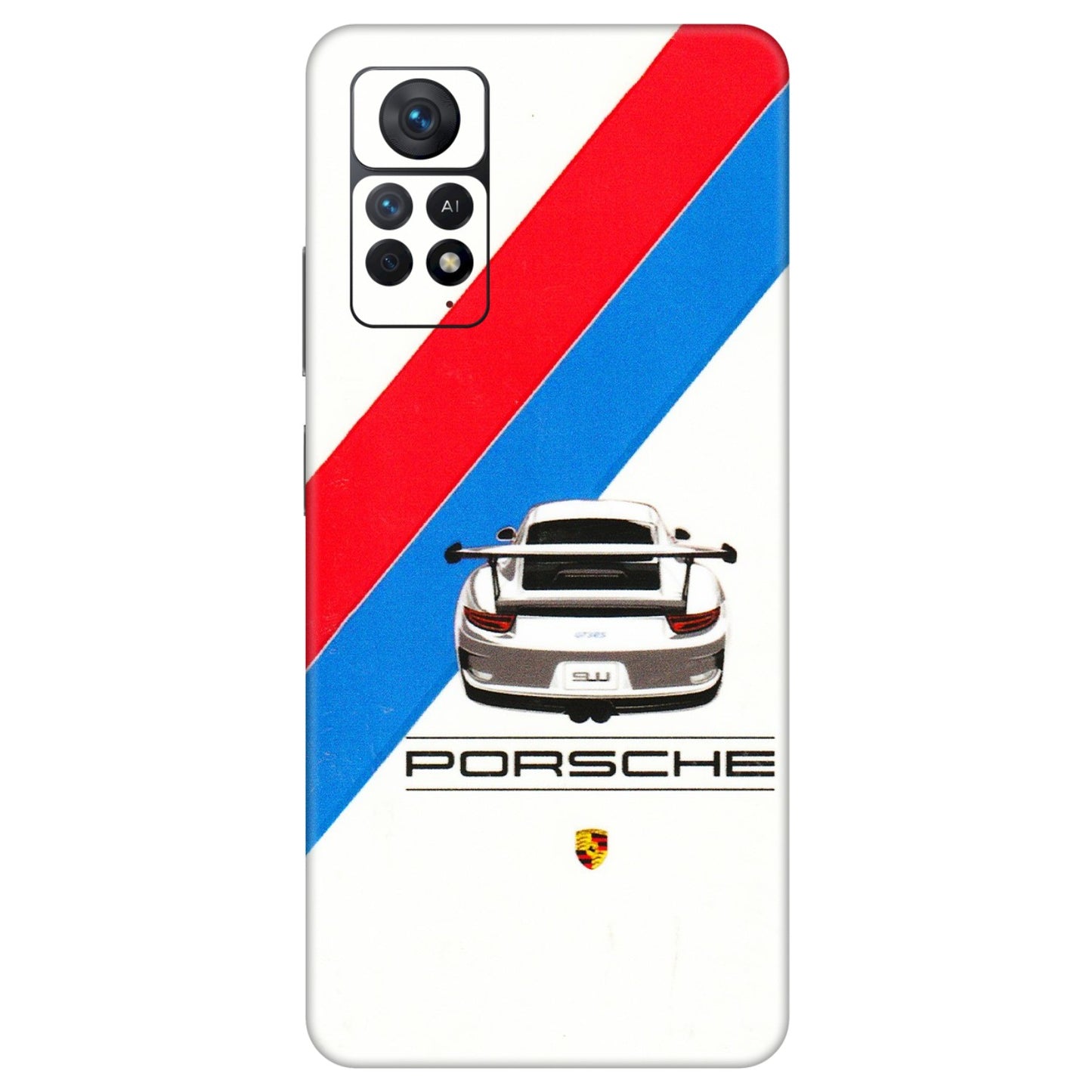 Xiaomi Redmi Phone Skins (All Models) - Porche Car Sober Logo - 3D Embossed Finish (L-248) Redmi Note 11 Pro Plus 5G