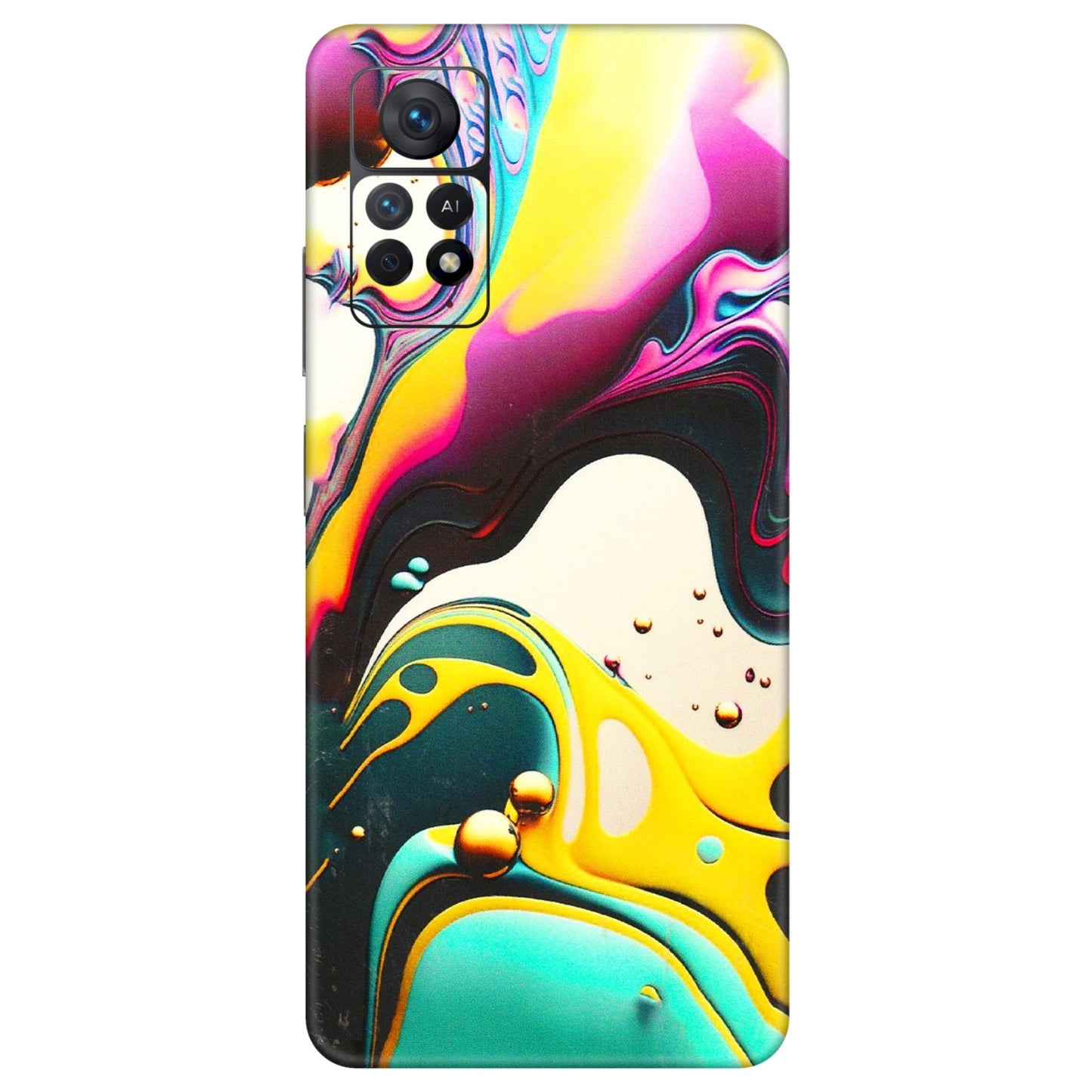 Xiaomi Redmi Phone Skins (All Models) - Multicolor Abstract pattern - 3D Embossed Finish (L-254) Redmi Note 11 Pro Plus 5G