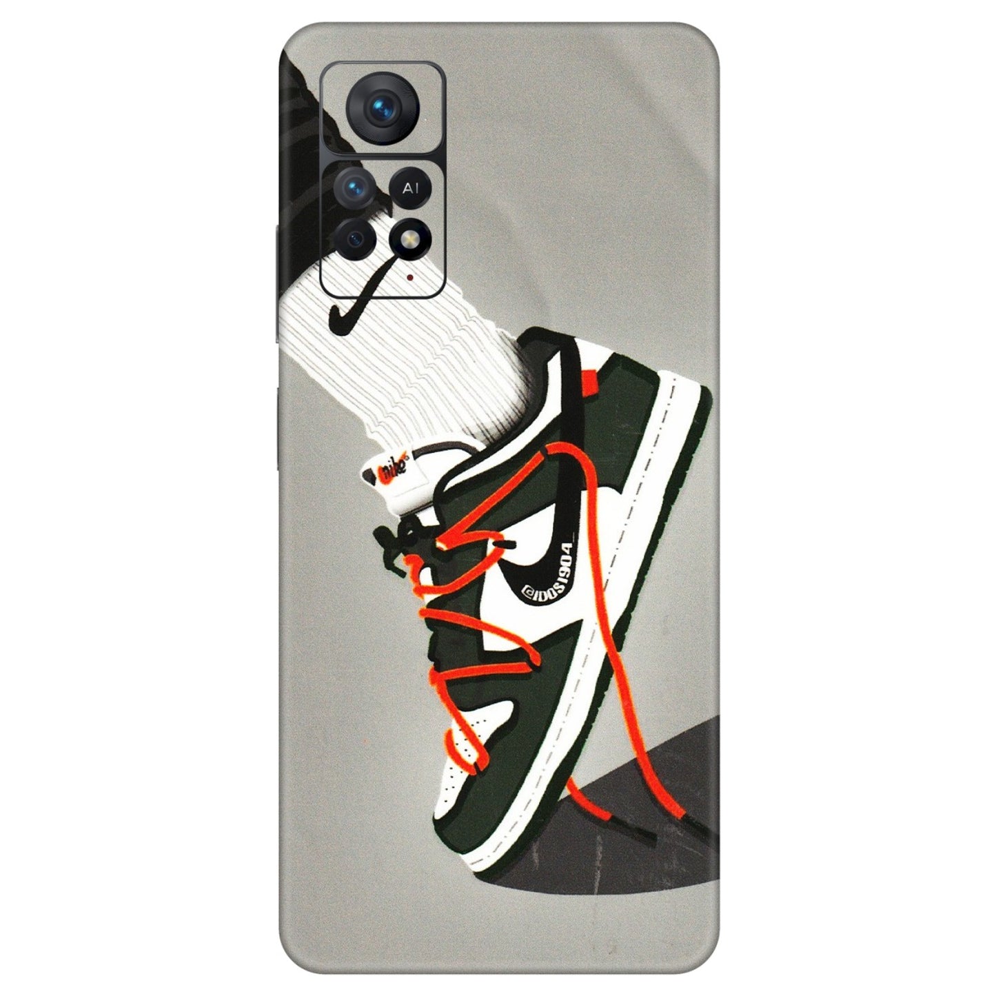Xiaomi Redmi Phone Skins (All Models) - New Grey Sneaker - 3D Embossed Finish (L-261) Redmi Note 11 Pro Plus 5G
