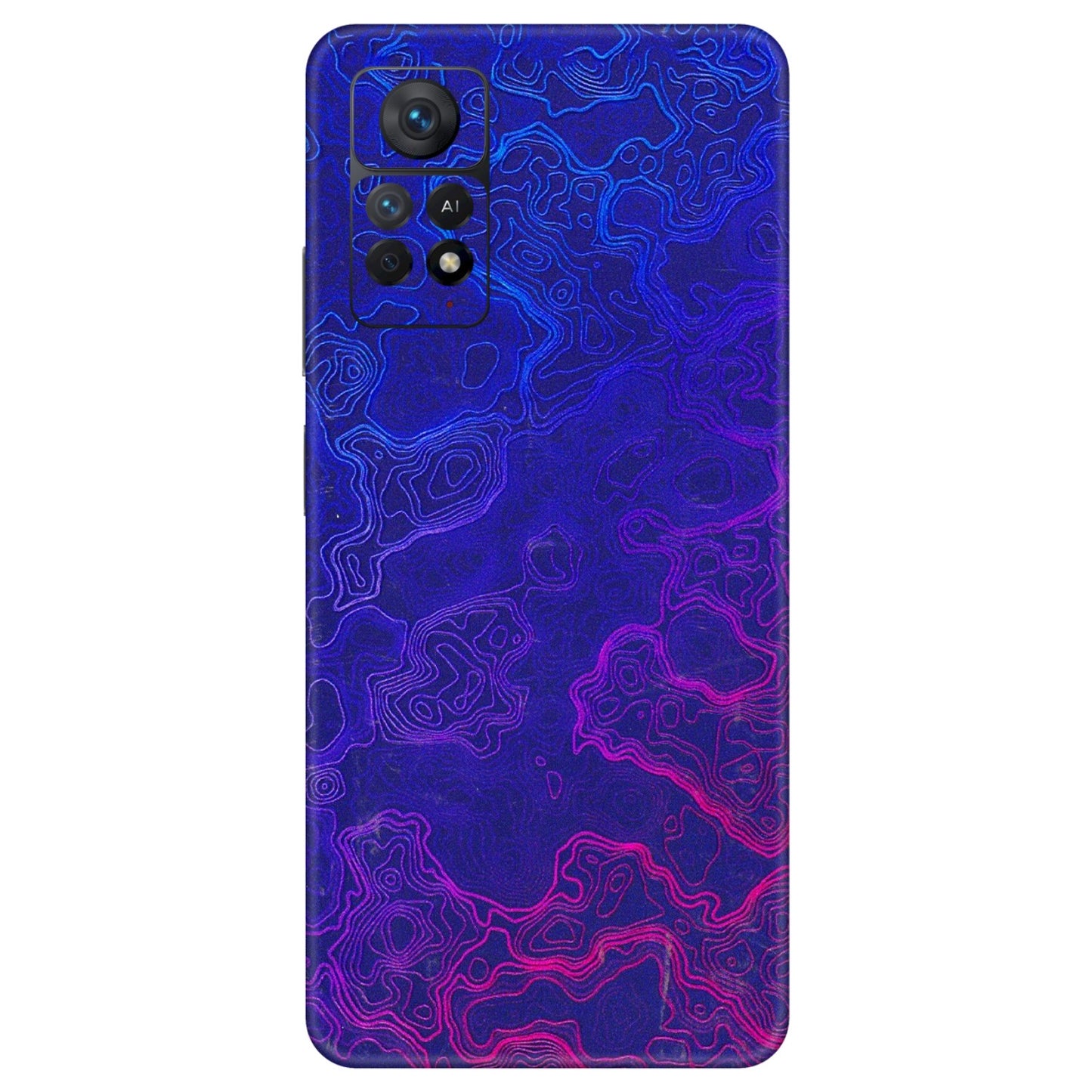 Xiaomi Redmi Phone Skins (All Models) - Purple Ripples Swirl - 3D Embossed Finish (L-314) Redmi Note 11 Pro Plus 5G