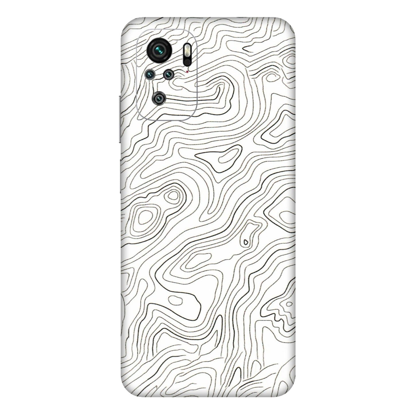Xiaomi Redmi Phone Skins (All Models) - White Black Swirls - 3D Embossed Finish (L-219) Redmi Note 11SE